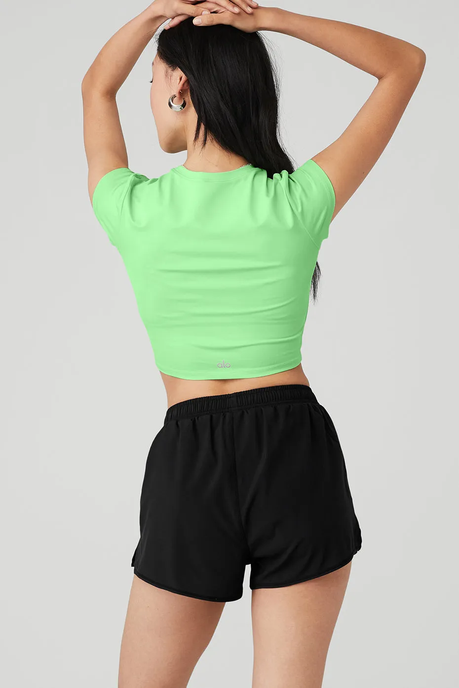 Alosoft Crop Finesse Short Sleeve - Ultramint