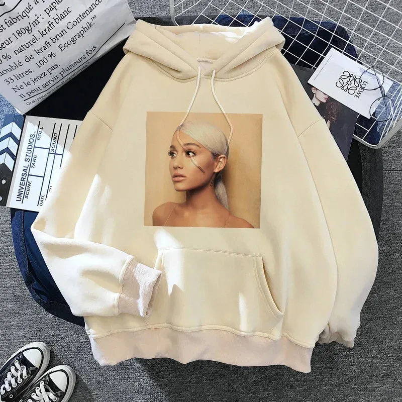 Ariana Grande Hoodie Harajuku Funny Women 90s Sweatshirt Clothes Female/male Graphic Pullovers Hood Oversized Ulzzang Tumblr