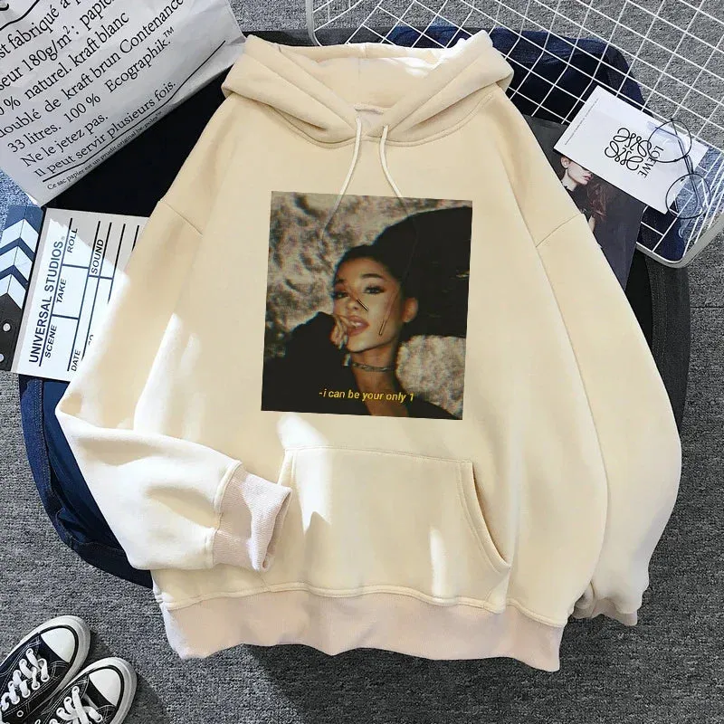 Ariana Grande Hoodie Harajuku Funny Women 90s Sweatshirt Clothes Female/male Graphic Pullovers Hood Oversized Ulzzang Tumblr