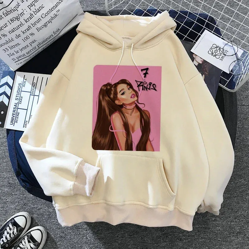 Ariana Grande Hoodie Harajuku Funny Women 90s Sweatshirt Clothes Female/male Graphic Pullovers Hood Oversized Ulzzang Tumblr