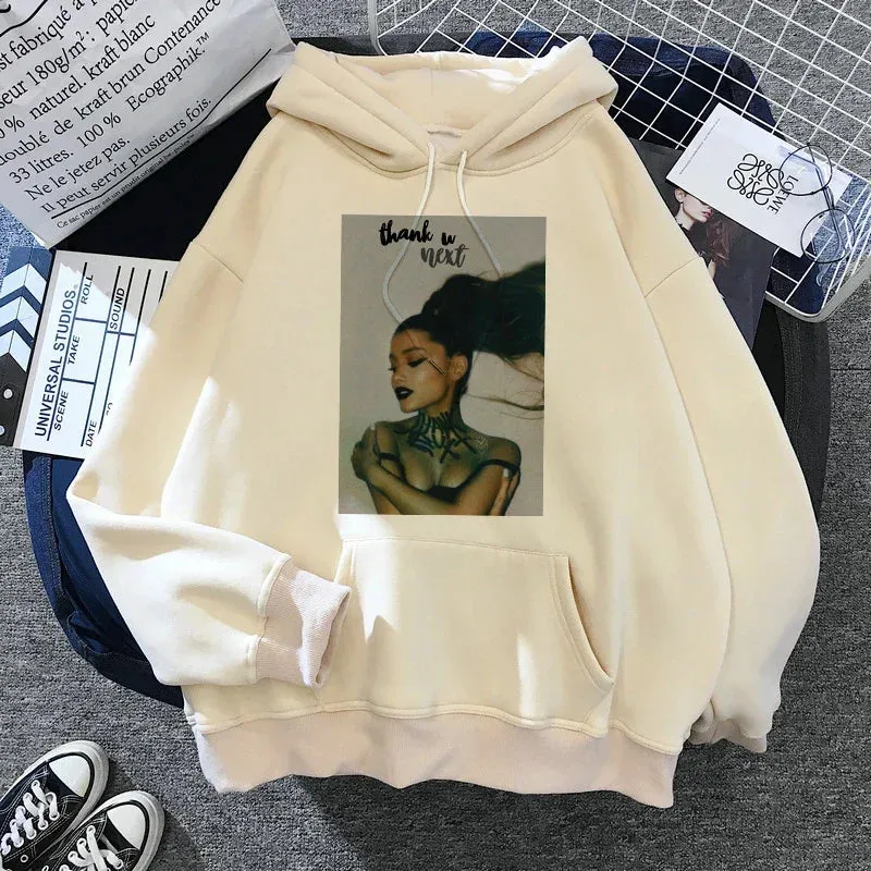 Ariana Grande Hoodie Harajuku Funny Women 90s Sweatshirt Clothes Female/male Graphic Pullovers Hood Oversized Ulzzang Tumblr