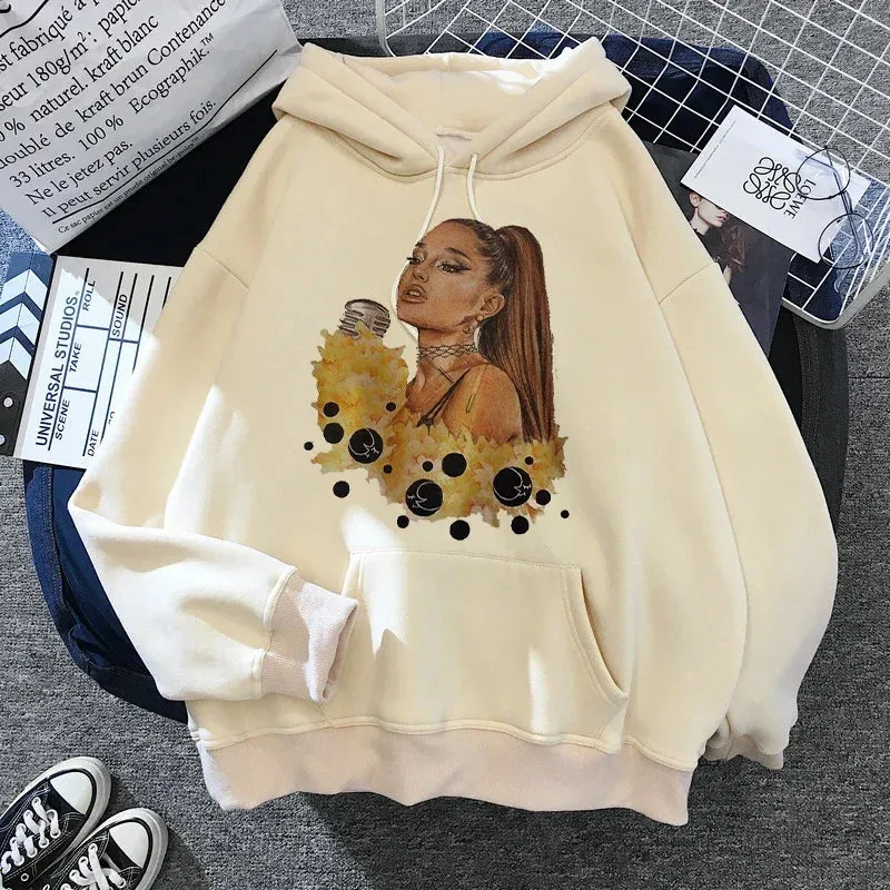 Ariana Grande Hoodie Harajuku Funny Women 90s Sweatshirt Clothes Female/male Graphic Pullovers Hood Oversized Ulzzang Tumblr