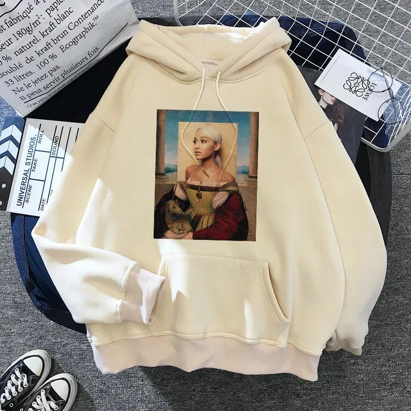 Ariana Grande Hoodie Harajuku Funny Women 90s Sweatshirt Clothes Female/male Graphic Pullovers Hood Oversized Ulzzang Tumblr