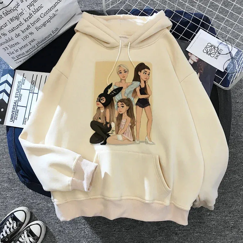 Ariana Grande Hoodie Harajuku Funny Women 90s Sweatshirt Clothes Female/male Graphic Pullovers Hood Oversized Ulzzang Tumblr