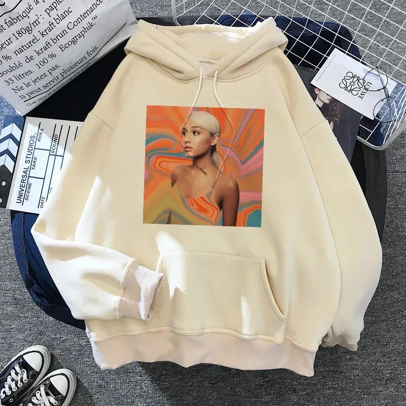 Ariana Grande Hoodie Harajuku Funny Women 90s Sweatshirt Clothes Female/male Graphic Pullovers Hood Oversized Ulzzang Tumblr