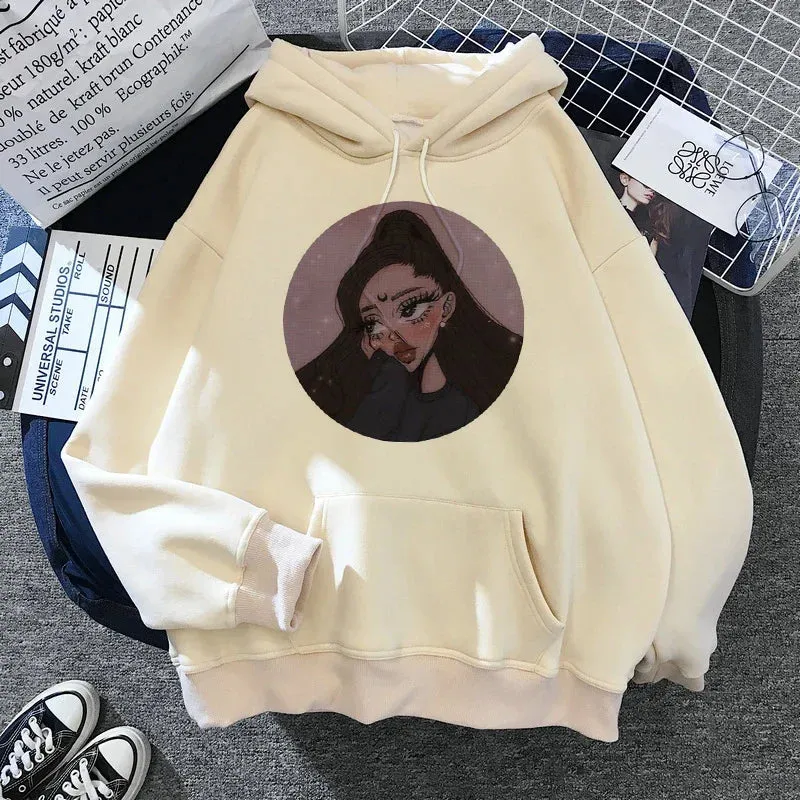 Ariana Grande Hoodie Harajuku Funny Women 90s Sweatshirt Clothes Female/male Graphic Pullovers Hood Oversized Ulzzang Tumblr