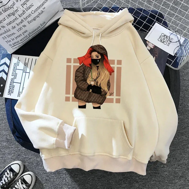 Ariana Grande Hoodie Harajuku Funny Women 90s Sweatshirt Clothes Female/male Graphic Pullovers Hood Oversized Ulzzang Tumblr