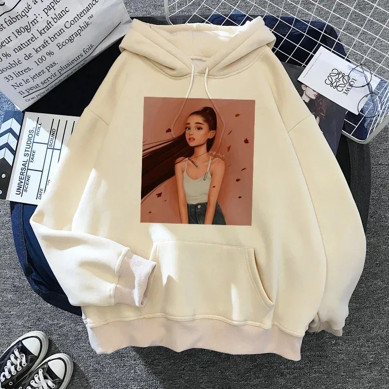 Ariana Grande Hoodie Harajuku Funny Women 90s Sweatshirt Clothes Female/male Graphic Pullovers Hood Oversized Ulzzang Tumblr