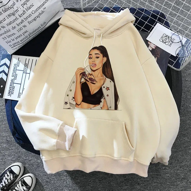 Ariana Grande Hoodie Harajuku Funny Women 90s Sweatshirt Clothes Female/male Graphic Pullovers Hood Oversized Ulzzang Tumblr