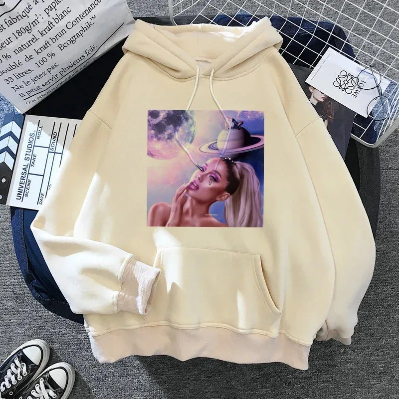 Ariana Grande Hoodie Harajuku Funny Women 90s Sweatshirt Clothes Female/male Graphic Pullovers Hood Oversized Ulzzang Tumblr