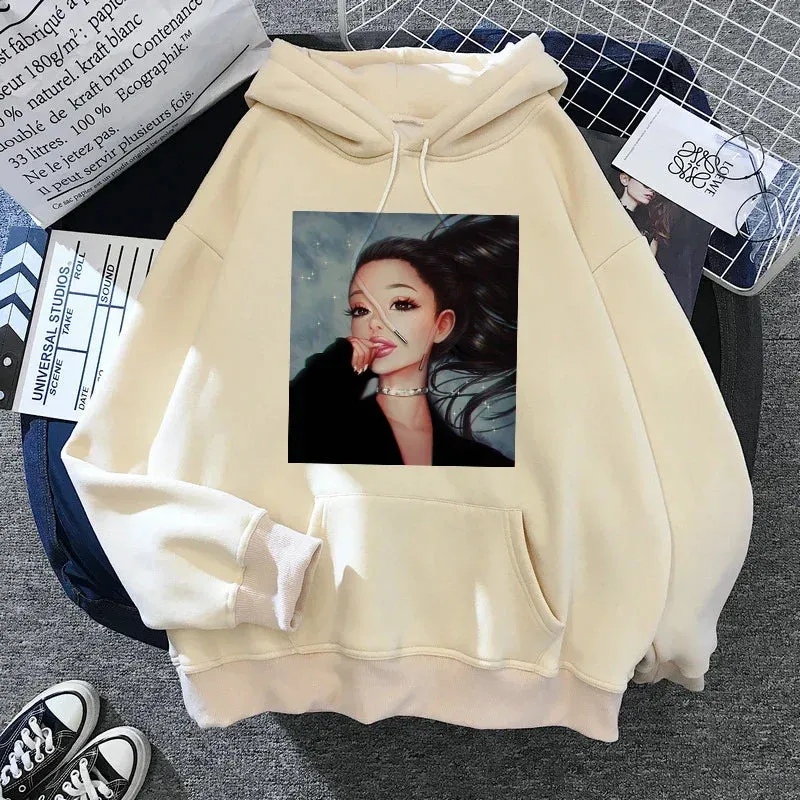 Ariana Grande Hoodie Harajuku Funny Women 90s Sweatshirt Clothes Female/male Graphic Pullovers Hood Oversized Ulzzang Tumblr