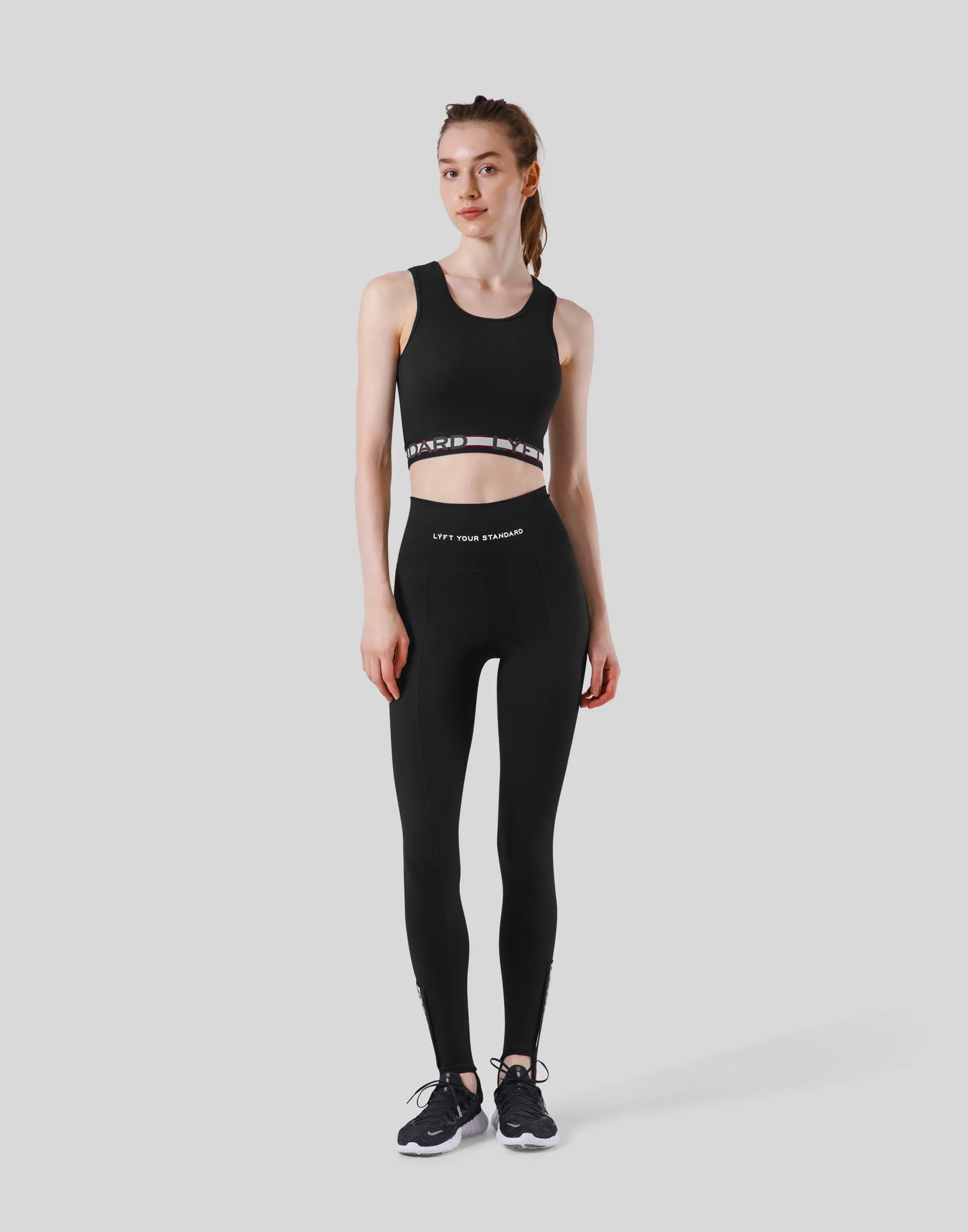 Border Rib Woven Tanktop - Black