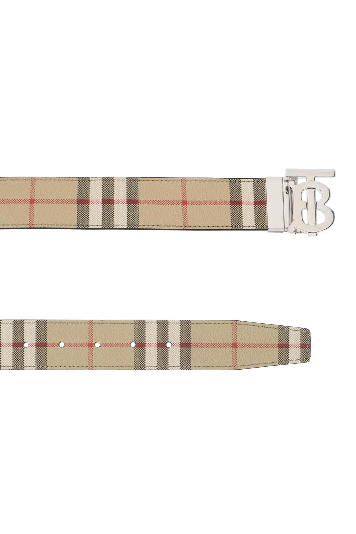 Burberry check reversibile belt