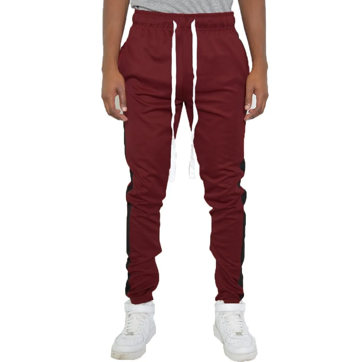 Burg & Blk Slim Fit Track Pants