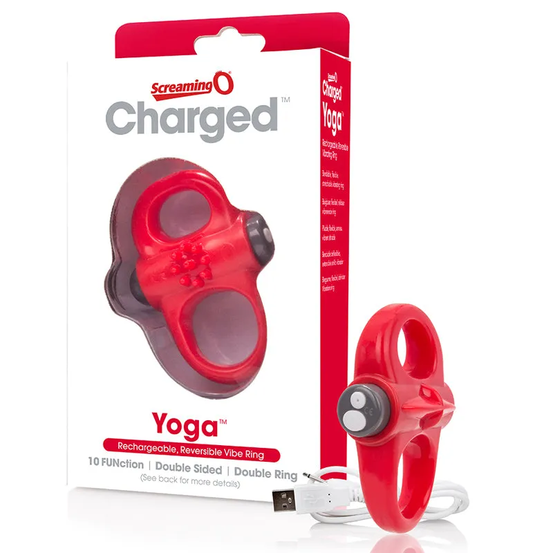 Charged Yoga Rechargeable Vibe Ring - Red