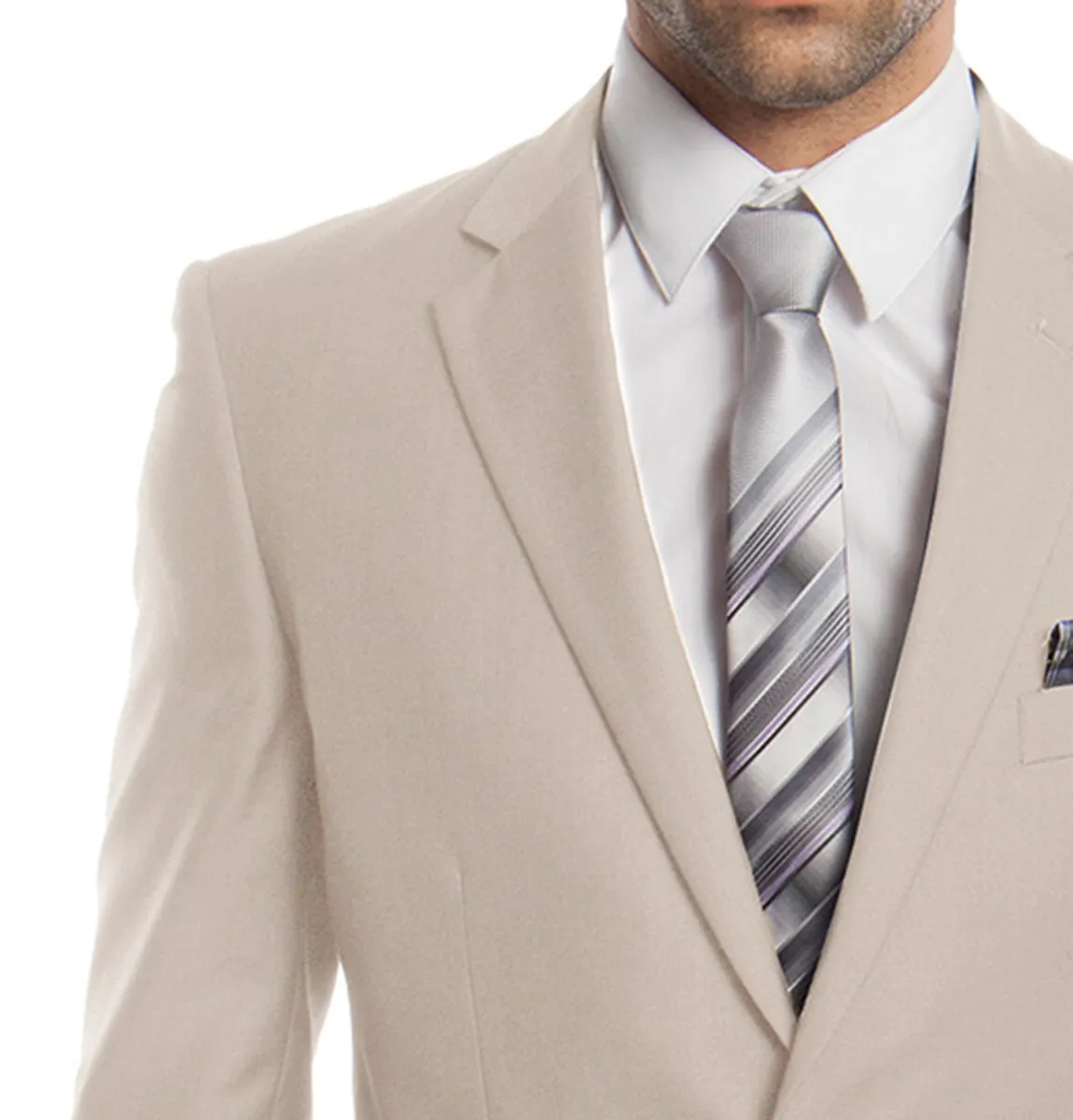 Classic Solid Tan Modern Fit Men's Suit