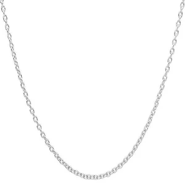 Classy Men 4mm Silver Rolo Chain Necklace