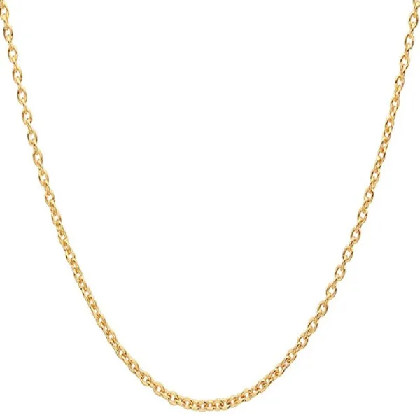 Classy Men 5mm Gold Rolo Chain Necklace