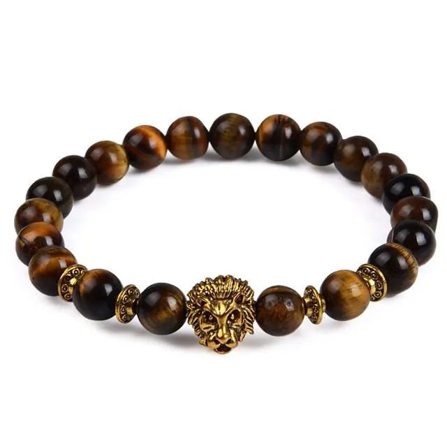 Classy Men Brown Lion Bracelet - 2 Styles