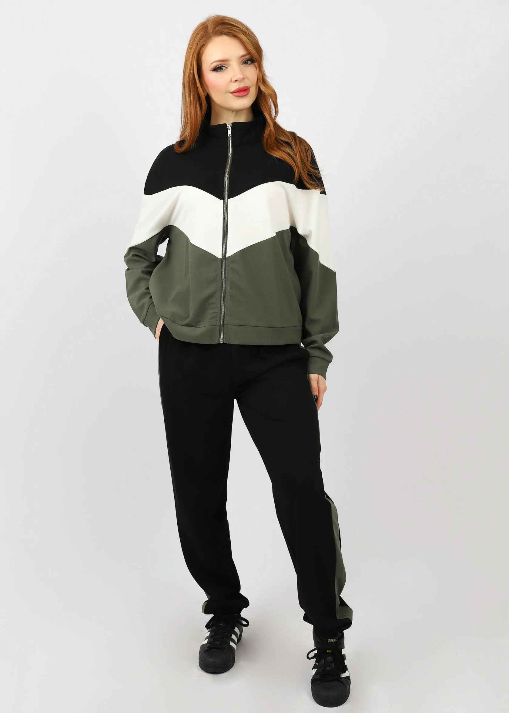 Colour Block Stripe Track Pants