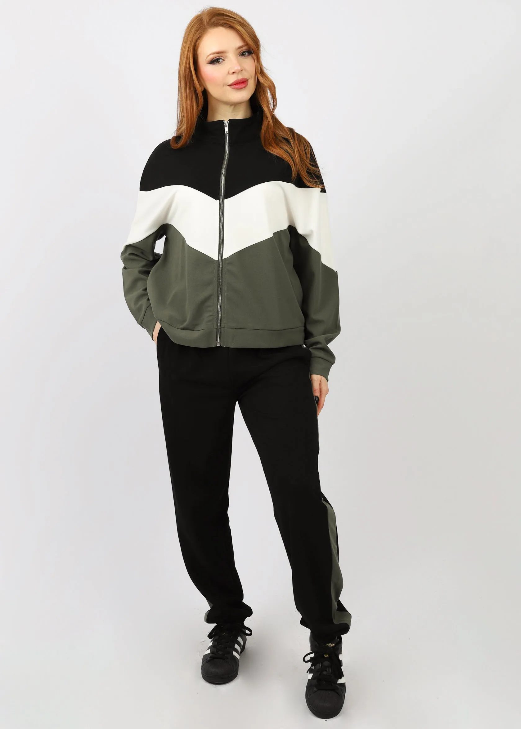 Colour Block Stripe Track Pants