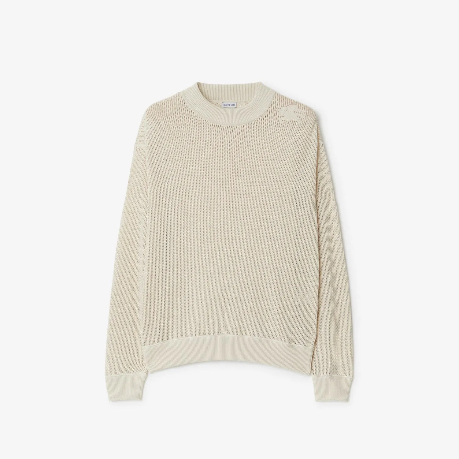 Cotton Mesh Sweater