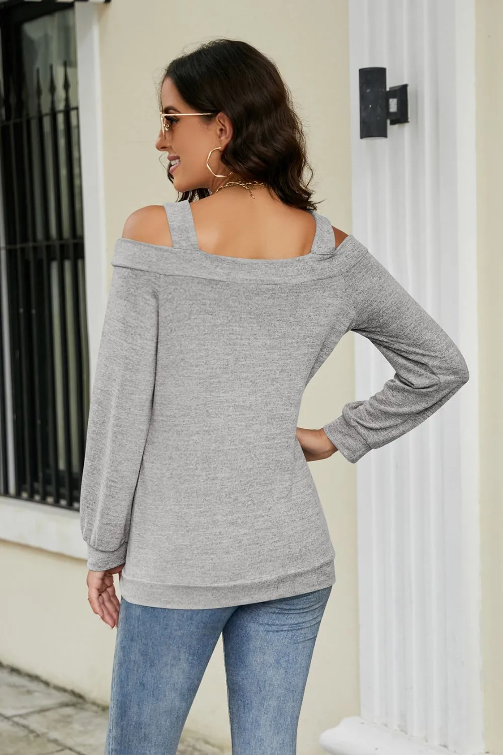 Cutout Cold-Shoulder Top