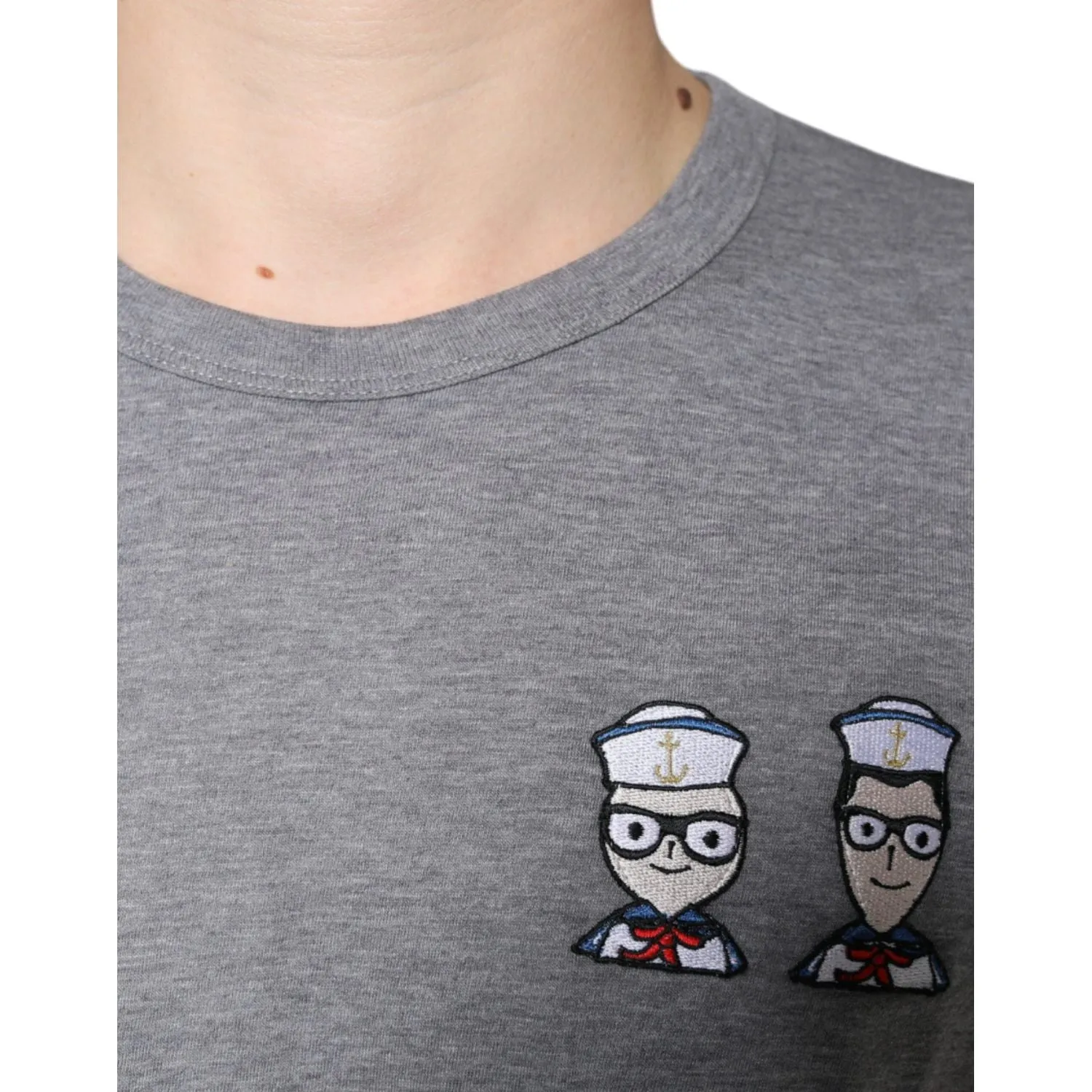 Dolce & Gabbana Gray Cotton #DGFamily Short Sleeves T-shirt