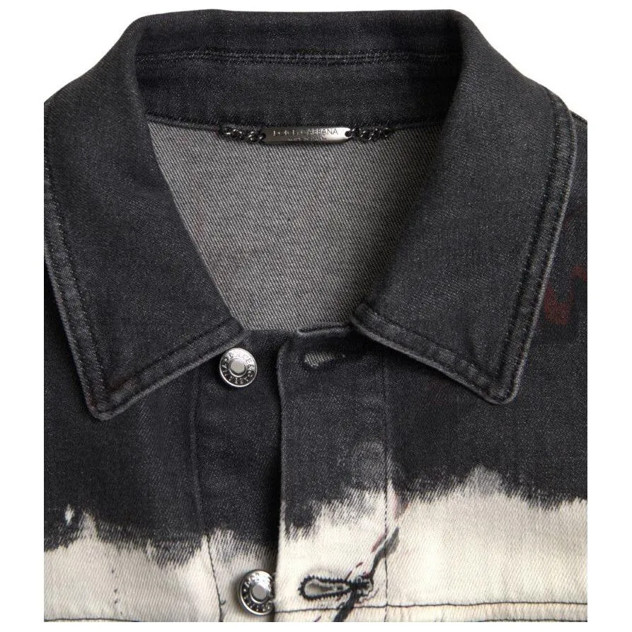 Dolce & Gabbana Multicolor Cotton Stretch Denim Jacket