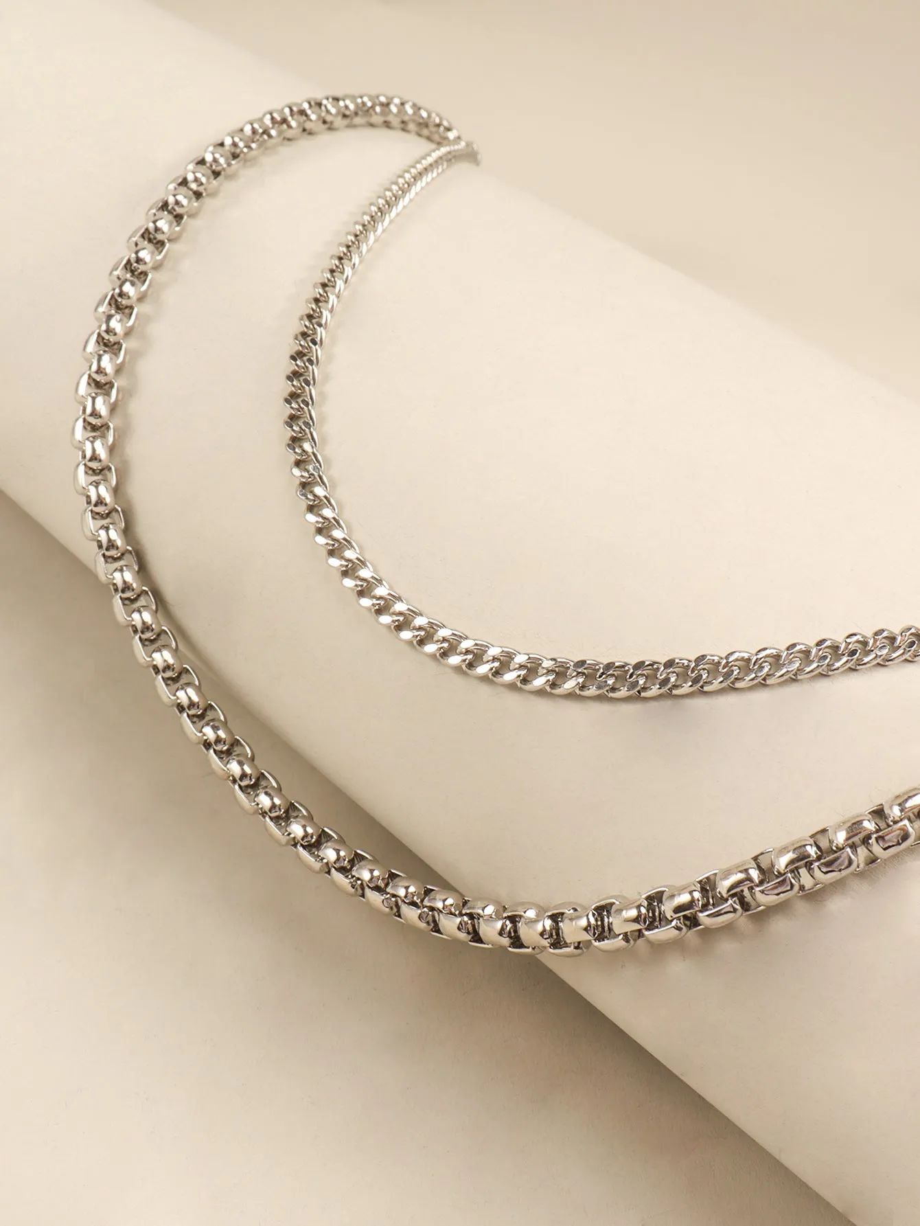 Double-Layered Metal Chain Belt