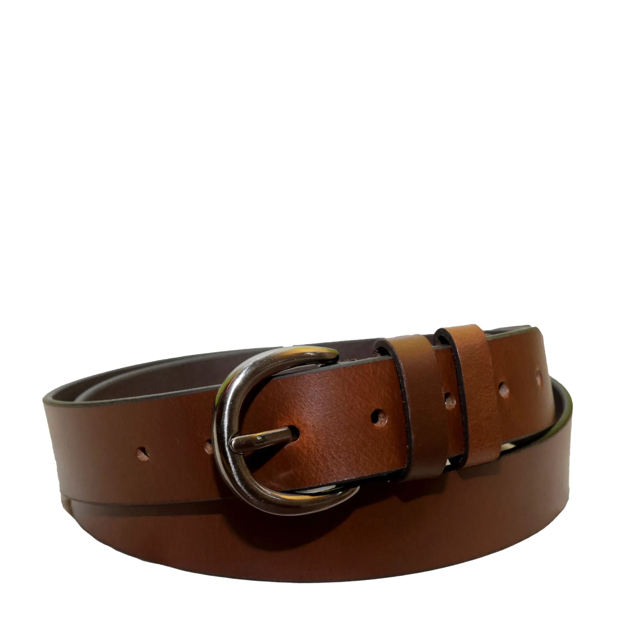 Double Loop Leather Belt  1.5" Wide