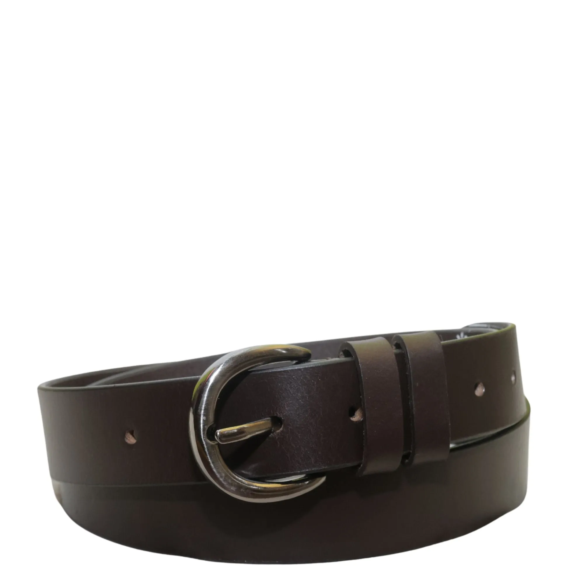 Double Loop Leather Belt  1.5" Wide