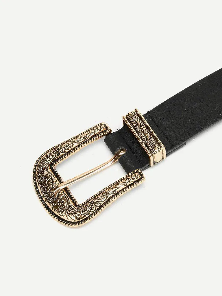 Double Western Buckle Belt