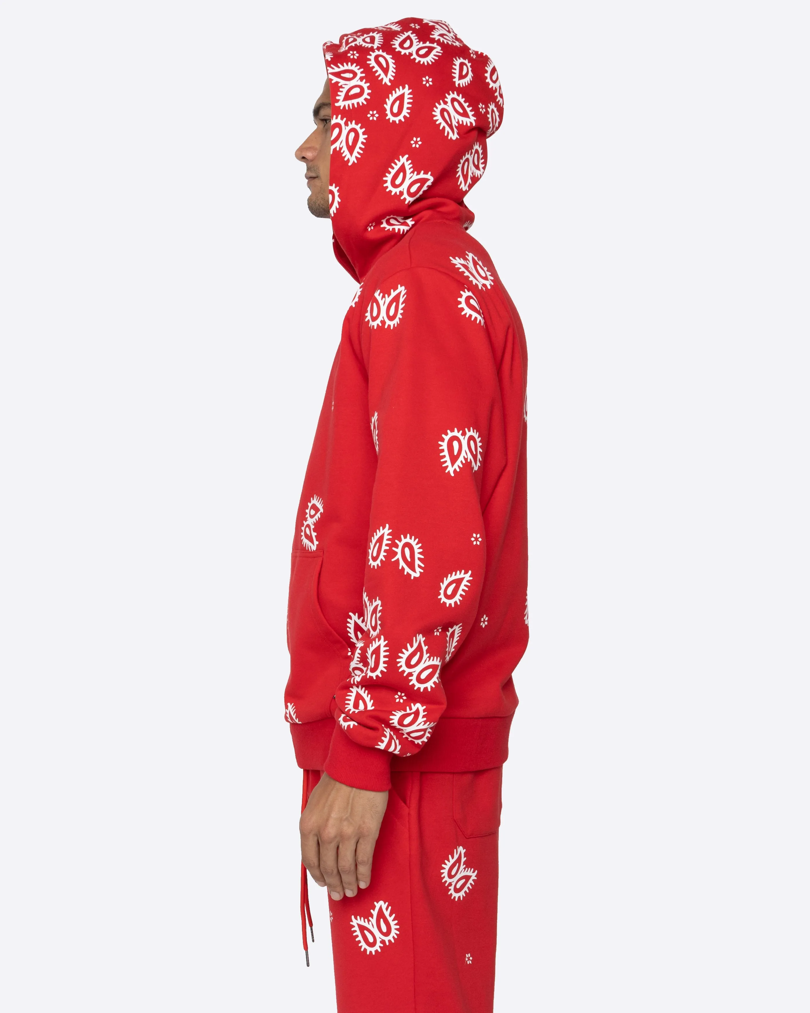 EPTM AMOEBA PRINT ZIP HOODIE-RED