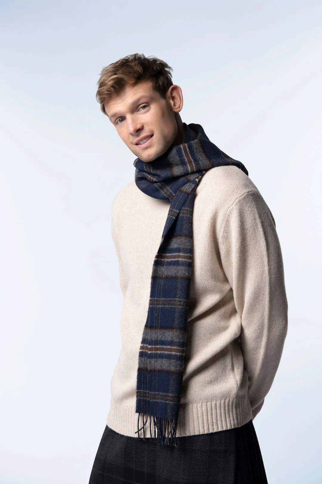 Exclusive Mist Range Lambswool Tartan Scarf