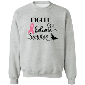 Fight & Believe Unisex Crewneck Pullover Sweatshirt