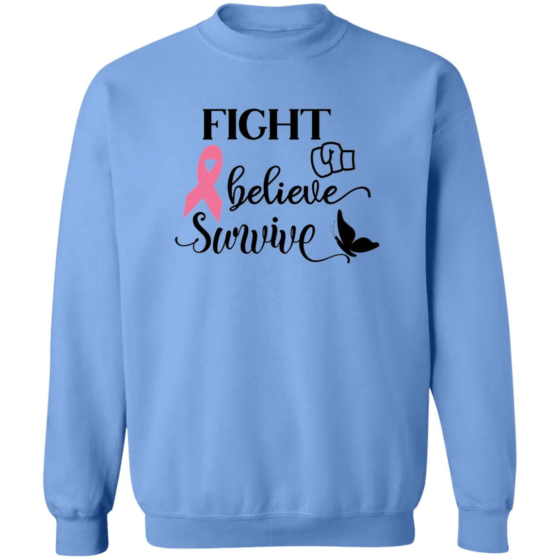 Fight & Believe Unisex Crewneck Pullover Sweatshirt