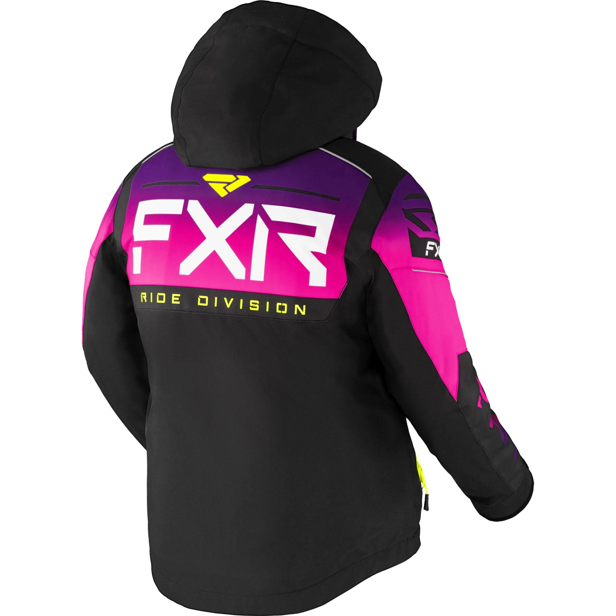 FXR  Youth Helium Snowmobile Jacket Thermal Flex Insulated Black Fuchsia Fade