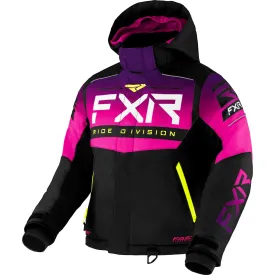 FXR  Youth Helium Snowmobile Jacket Thermal Flex Insulated Black Fuchsia Fade