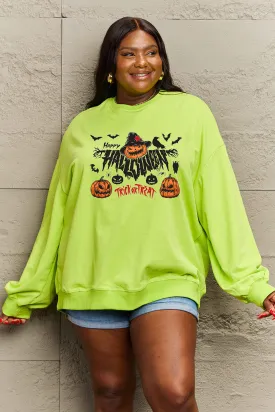 HAPPY HALLOWEEN TRICK OR TREAT Graphic Sweatshirt