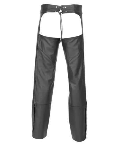 Highway 21 Maverick Men's Black Leather Chaps