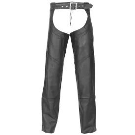 Highway 21 Maverick Men's Black Leather Chaps