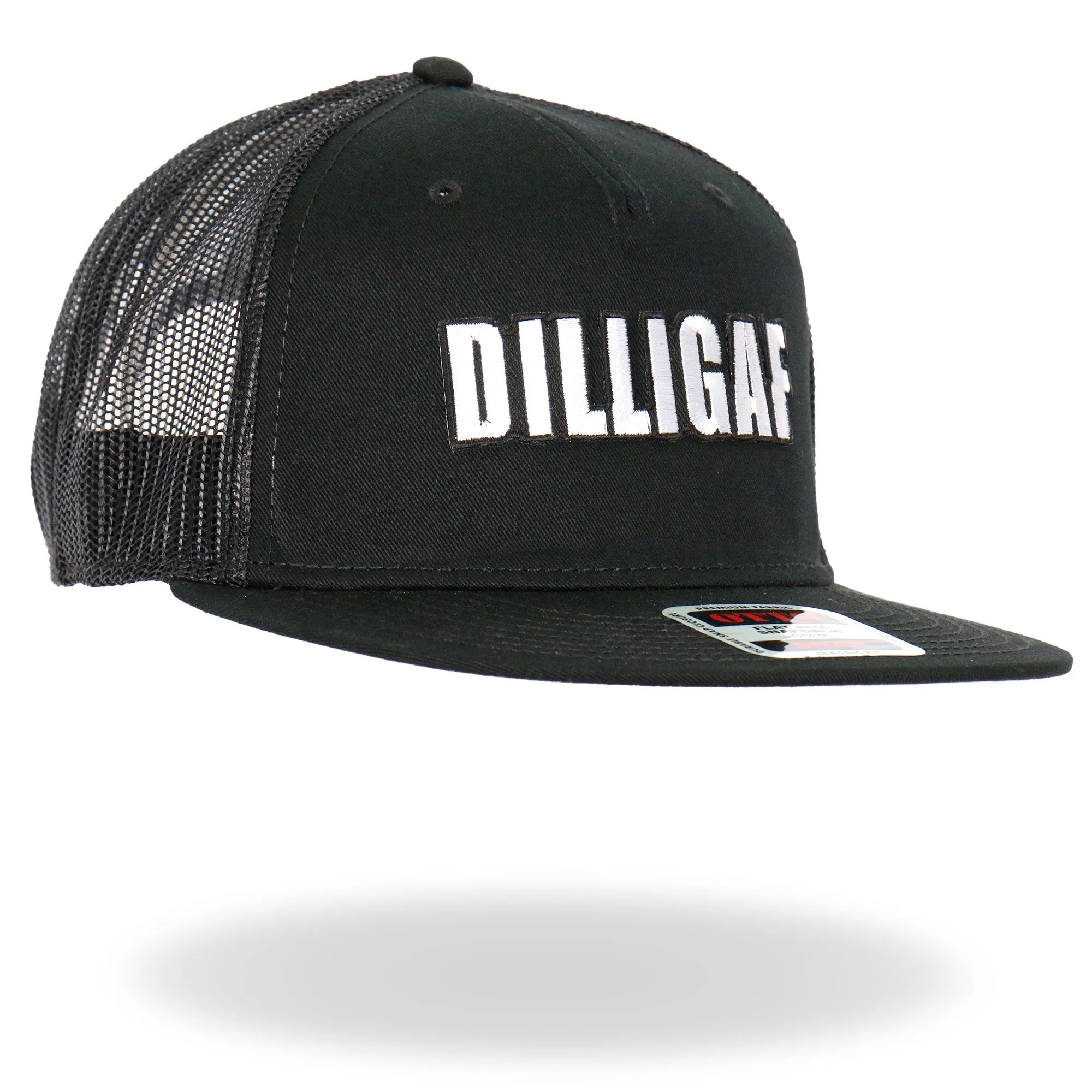 Hot leathers Black and White DILLIGAF Snapback Hat GSH2030