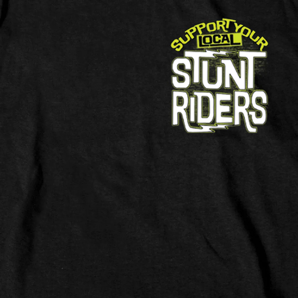 Hot Leathers GMD1521 Men's Black Support Your Local Stunt Riders