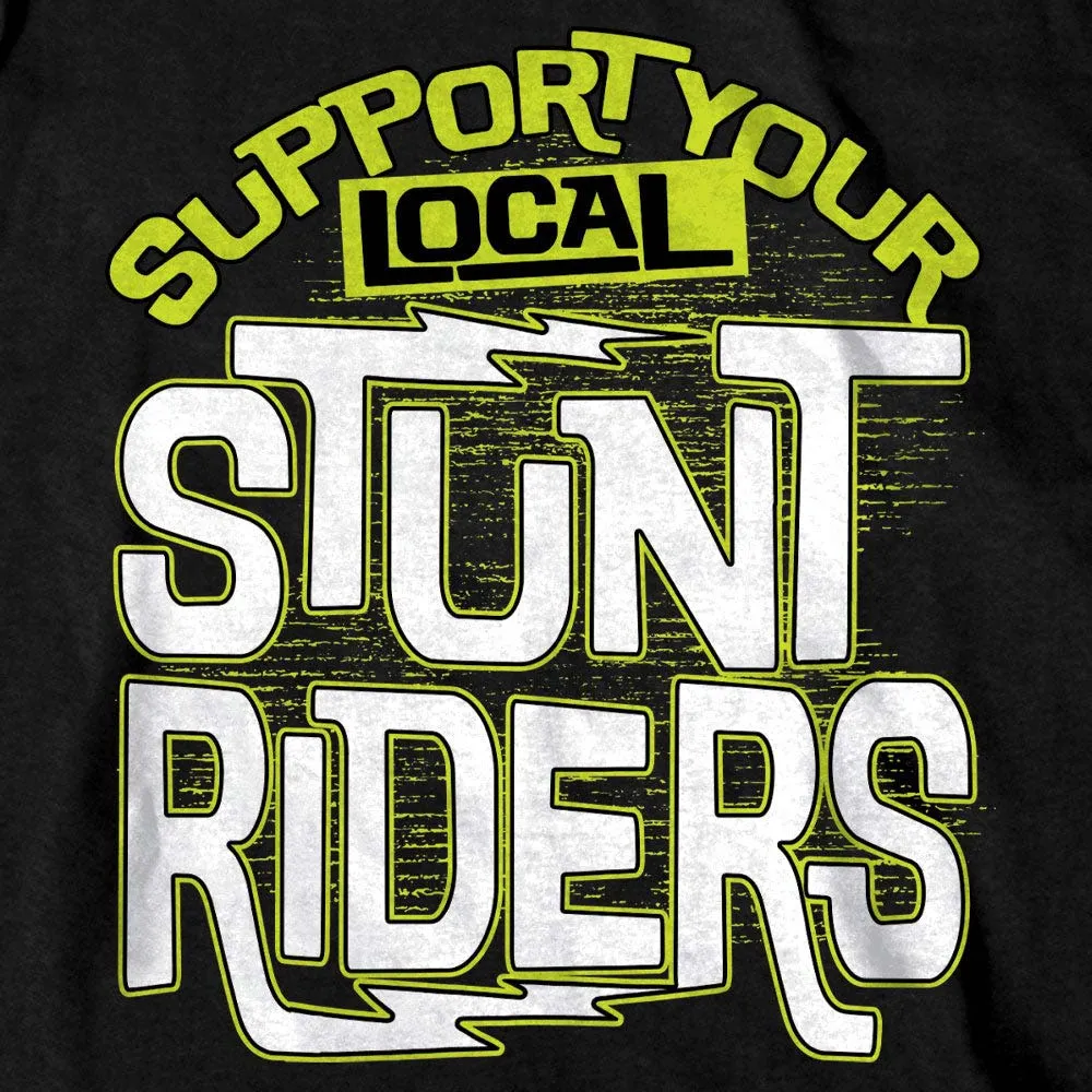 Hot Leathers GMD1521 Men's Black Support Your Local Stunt Riders