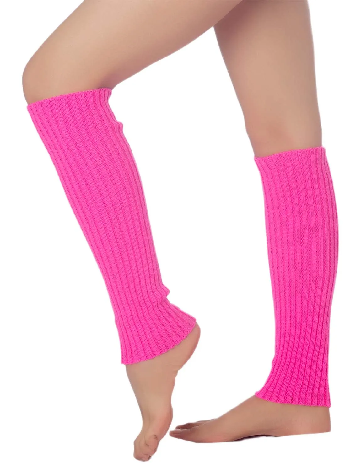 iB-iP Women's Leg Warmers Ballet Dancers Neon Lime Green Warm Aerobics Costume