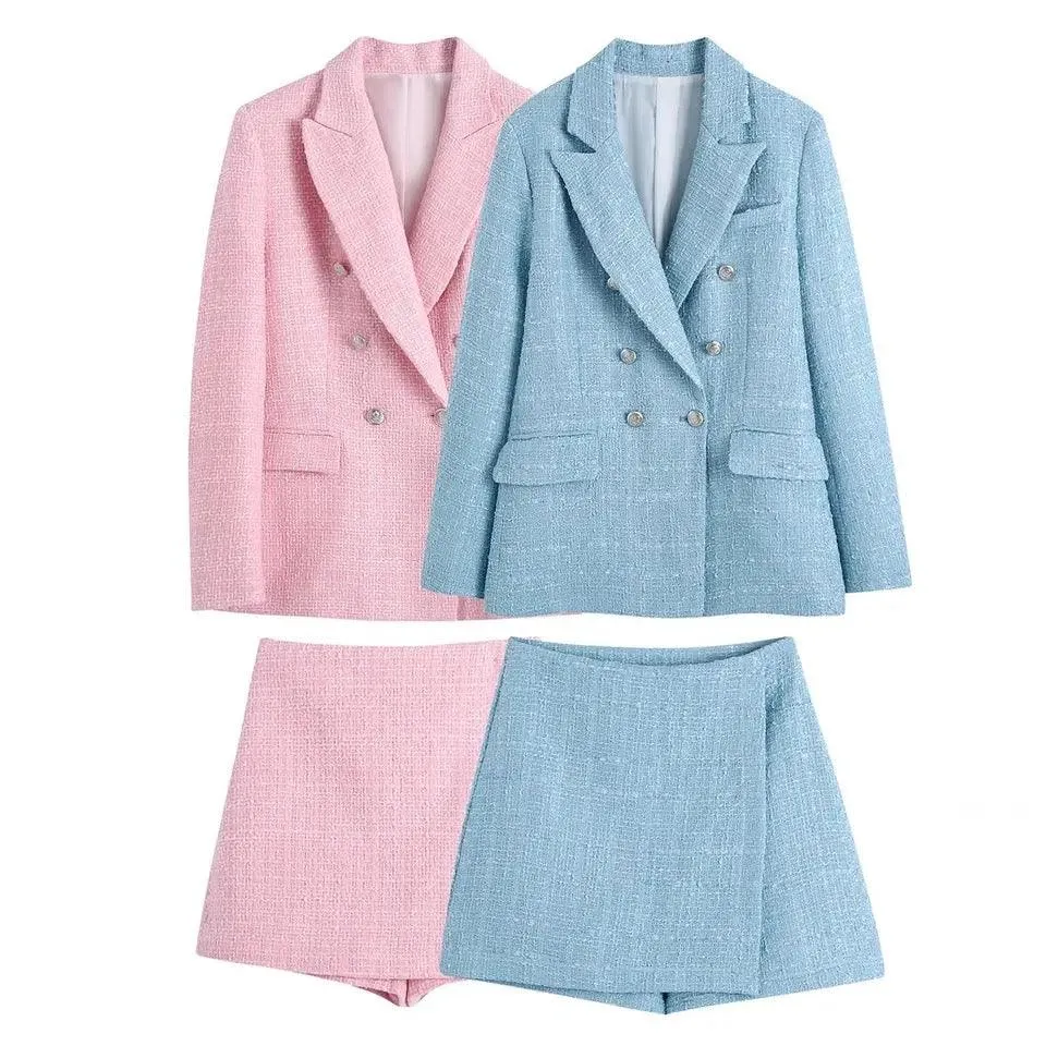 Kalt Blazer And Tweed Skirt Set