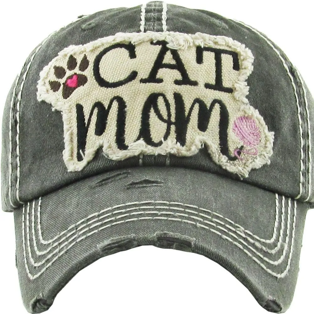 KBV1260 "Cat Mom" Vintage Wash Cap