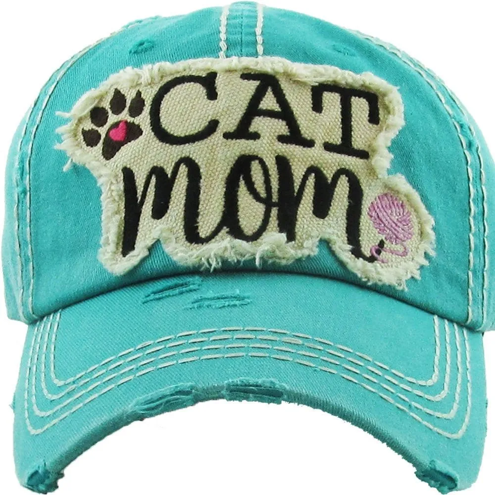 KBV1260 "Cat Mom" Vintage Wash Cap