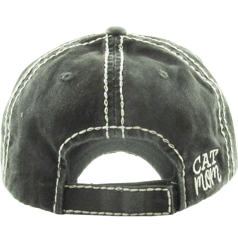 KBV1260 "Cat Mom" Vintage Wash Cap